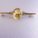 Huge Victorian Citrine Brooch loaded with facets C Clasp