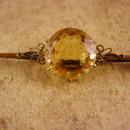 Huge Victorian Citrine Brooch loaded with facets C Clasp
