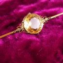 Huge Victorian Citrine Brooch loaded with facets C Clasp
