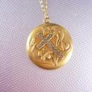 Antique 9kt GOld Nouveau MEMORIAL Locket