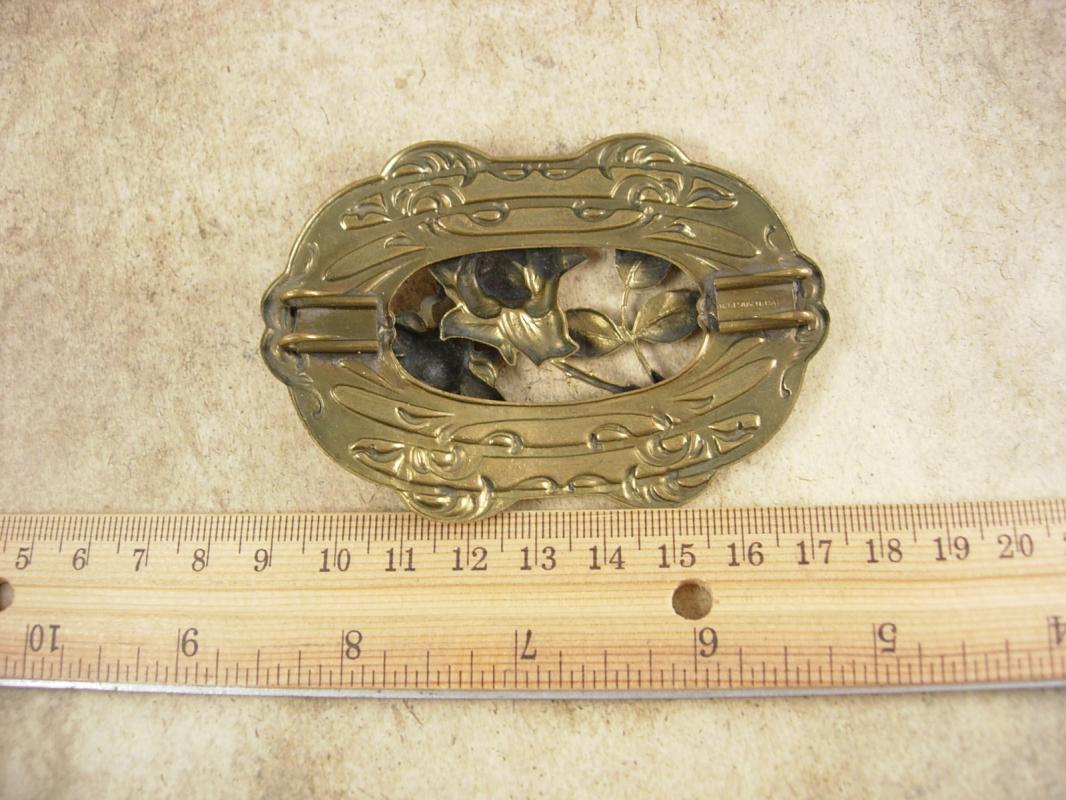 1902 Antique Bee aesthetic Sash buckle pink paste stone