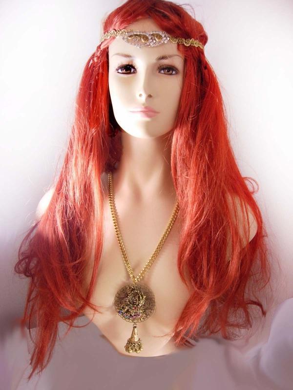 Chinese Rhinestone Dragon necklace with Tassel Statement necklace