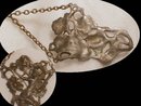 Antique Cherub Fairy Repousse chatelaine