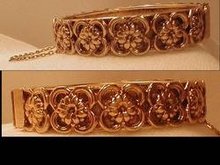 Gorgeous Vintage Layered Art Nouveau hinged bracelet