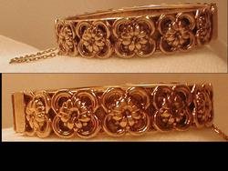 Gorgeous Vintage Layered Art Nouveau hinged bracelet