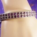 VIntage 1920s Bracelet art deco Pave Rhinestone rhodium hinged bangle