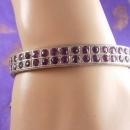 VIntage 1920s Bracelet art deco Pave Rhinestone rhodium hinged bangle