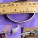 VIntage 1920s Bracelet art deco Pave Rhinestone rhodium hinged bangle