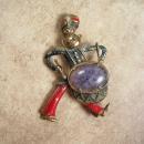 RARE JELLY BELLY ENamel monkey brooch