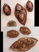 Austro hungarian ENAMEL rhinestone parure