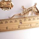 1946 Vintage signed sterling Coro Lizard Brooch paste rhinestone gecko or salamander