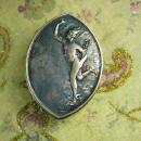 Vintage Figural Brooch winged Hermes Mythical Unusual Silver