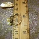 Vintage STERLING genuine TWO pearl RING size 6 gold nouveau design
