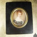 Known artist SIGNED 1822 PORTRAIT miniature Framed woman Royalty victorian woman Albin Roberts Burt