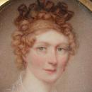 Known artist SIGNED 1822 PORTRAIT miniature Framed woman Royalty victorian woman Albin Roberts Burt
