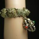 Antique Egyptian FOB Bracelet OLD medieval Spiked carnelian Chrysoprase onyx HUGE primitive fob charm Very gothic and medieval