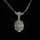 1920s Art deco Necklace Filigree Paste choker Gorgeous detailing Original Paste rhinestone