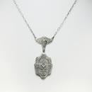1920s Art deco Necklace Filigree Paste choker Gorgeous detailing Original Paste rhinestone