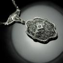 1920s Art deco Necklace Filigree Paste choker Gorgeous detailing Original Paste rhinestone
