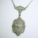 1920s Art deco Necklace Filigree Paste choker Gorgeous detailing Original Paste rhinestone