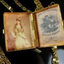 Mermaid Locket necklace Forget me not religious cross & medal gold filled Chain fob charms book locket pearls from the sea