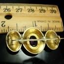GEORGIAN Antique AMETHYST seed pearl Gold BROOCH pre-civil war purple faceted center C clasp Aquarius february birthstone