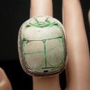 Vintage BIG Egyptian Signed silver scarab RING MCE Taxco 925 plata Size 5 1/2 statement jewelry