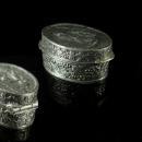 Antique Miniature box Silver CHERUB Italy patch Snuff box Italian renaissance Angels wedding ring holder case