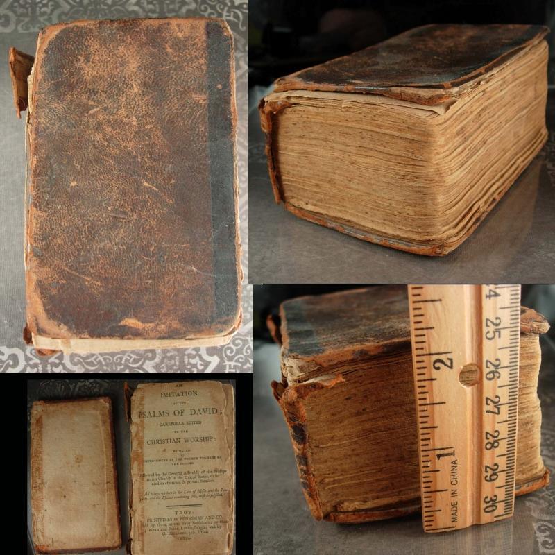 1804 Psalm David Leather MINIATURE book