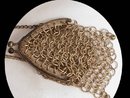 OLD LARGE LINK chain Mail chatelaine mini purse