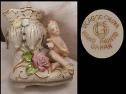 PAIR Victorian CHERUB Glass SHOE shoes