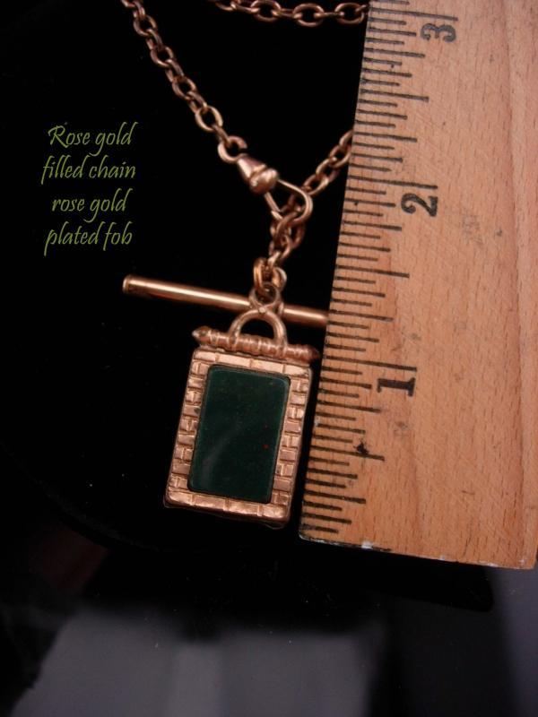Antique watch fob / victorian sardonyx / rose gold / vintage watch chain / Antique necklace / estate jewelry / statement necklace / agate