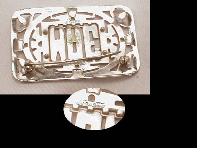 1920's ART DECO MAE WEST sterling OVER 100 Marcasite PURE GLITZ BROOCH