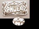 1920's ART DECO MAE WEST sterling OVER 100 Marcasite PURE GLITZ BROOCH