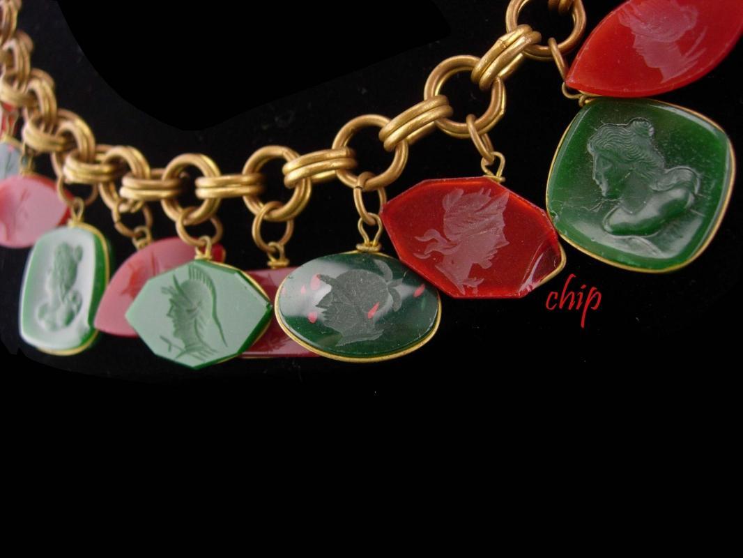 Victorian necklace / bloodstone earrings / Carnelian intaglio cameo / Fob necklace / antique estate jewelry