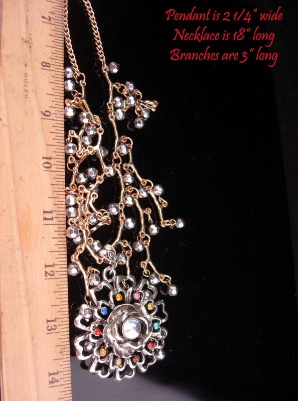 Exotic bib necklace / Rhinestone necklace / medieval theme/ Fit for a Queen / statement jewelry