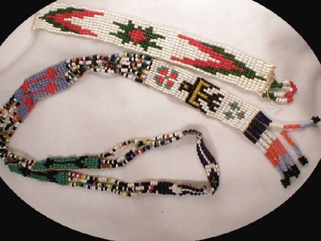 original INDIAN BEADWORK Necklace bracelet