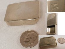 TINY MExican sliding Silver signed stamp case