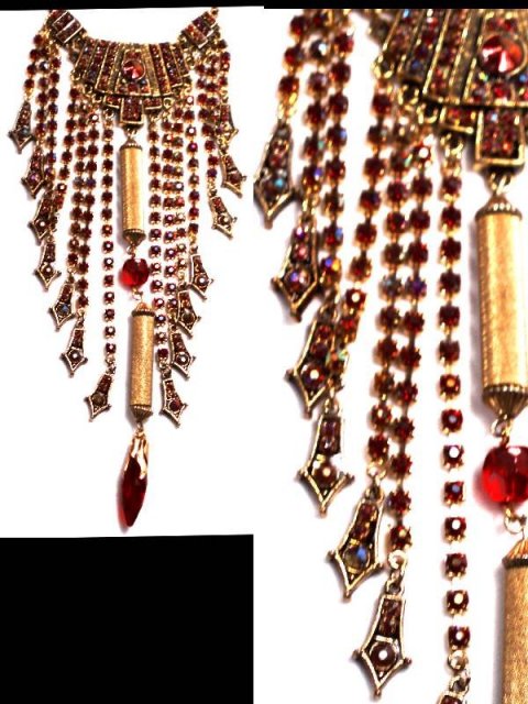 DIVA JEWELED EXOTIC big Dripping Necklace
