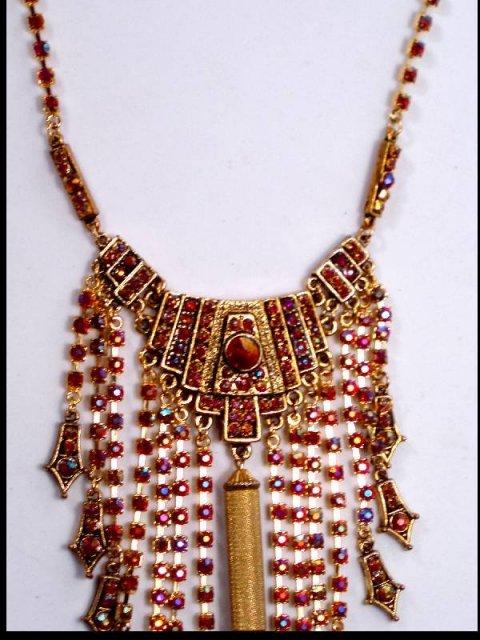 DIVA JEWELED EXOTIC big Dripping Necklace