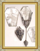 20s DECO Mary Gregory Glass rhinestone stickpin
