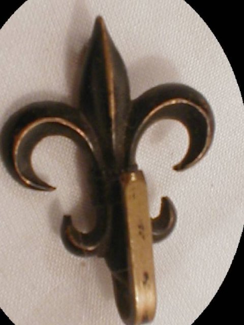Mid 1800's Fleur DE LIS Chatelaine BROOCH OLD