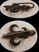 Mid 1800's Fleur DE LIS Chatelaine BROOCH OLD