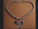 STERLING Modernist Necklace carnelian pendant
