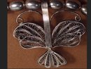 STERLING Modernist Necklace carnelian pendant