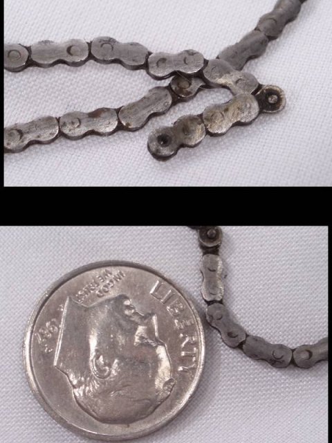 1700's ANTIQUE Clock DRIVE CHAIN TINY LINKS OLD RARE