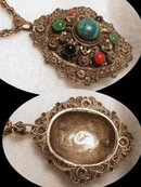 1920's vintage Gemstone ORnATE Necklace