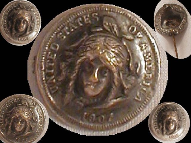 1907 Sterling Art Nouveau Figural WOMAN brooch
