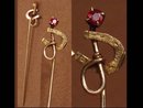 Antique 14kt GOLD RUBY Equestrian STICKPIN