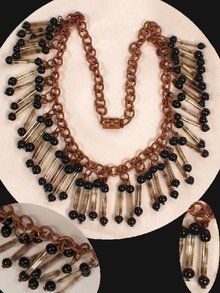 CZECH GLASS DROP FESTOON NECKLACE